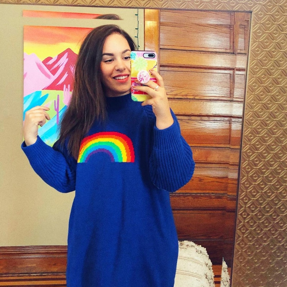 Lazy Oaf Rainbow Sweater Dress